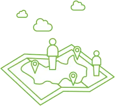 Map with Two Figures - location - No Background PNG