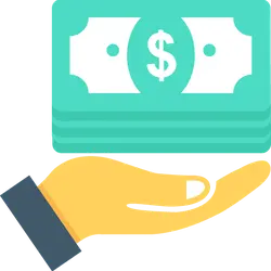 Hand Holding Money - No Background PNG