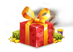 Gift Box - ribbon - coins - High Resolution PNG
