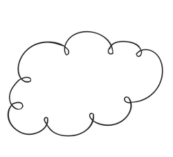 Cloud - shape - line - Free Download PNG