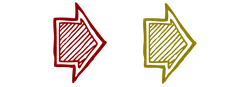 Red Arrow and Yellow Arrow - graphic design - Free PNG