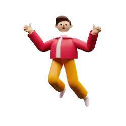 Cartoon Character in Red and Yellow - red - No Watermark PNG