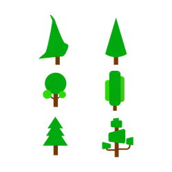 Cartoon Tree - green - Designer Recommended PNG