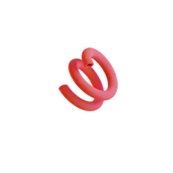 Red Spiral Object - shape - High Resolution PNG