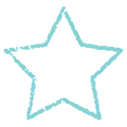 Star - outline - blue - Transparent Layer PNG