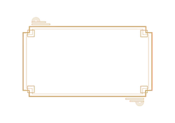 Gold Border Decoration Pattern - line art - High Resolution PNG