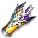 Crystal Dragon Rider Helmet - game prop - No Background PNG