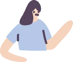 Girl in Blue Top - blue - No Background PNG