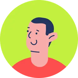 Cartoon Character in Red Shirt - simple - No Watermark PNG