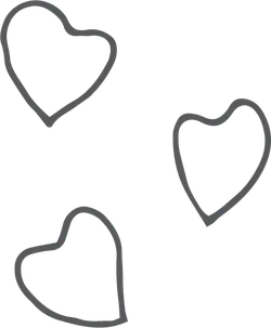 Heart Patterns - gray outline - Transparent Layer PNG