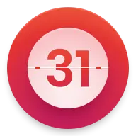 Number 31 - red - Lossless PNG
