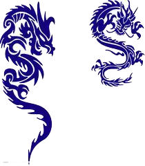Dragon - white - Lossless PNG