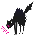 Black Cat - mysterious - magic - Transparent Background PNG