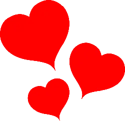 Three Red Hearts - graphic - Free Download PNG