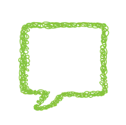 Green Speech Bubble - design element - High Resolution PNG