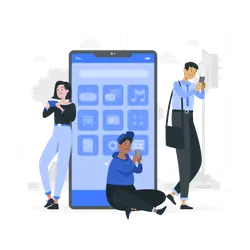 Mobile Application Scene - application - Transparent Background PNG