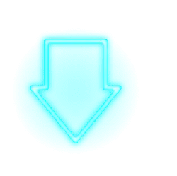 Down Arrow - neon light - Lossless PNG
