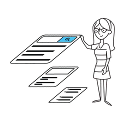 Girl with Search Bar - search - Transparent Background PNG
