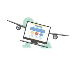 Computer Plane - technology - High Resolution PNG