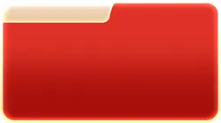 Red Folder - office - document - High Resolution PNG
