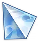 Blue Crystal Cube - tech - PNG Images