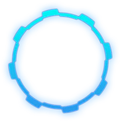 Blue Gear Ring - mechanical - High Resolution PNG