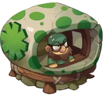 Green Mushroom House - green - Transparent Background PNG