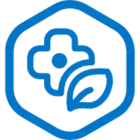Blue Hexagon Logo - environmental protection - Transparent Background PNG