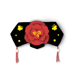 Red Flower with Butterfly Decoration - red - No Watermark PNG