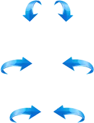 Blue Arrows - Transparent Background PNG