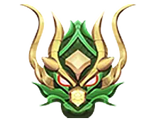 Green Dragon Mask - mysterious - Transparent Background PNG