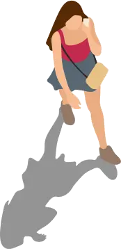 Girl on Phone - phone - Transparent Background PNG