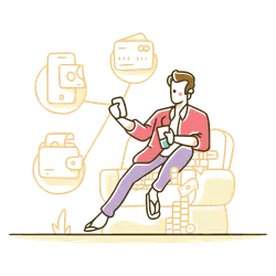 Man Sitting on a Chair - technology - Free Download PNG