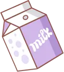 Milk Carton - food - purple - PNG