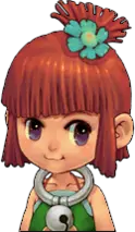 Red-haired Girl - necklace - flower - No Background PNG