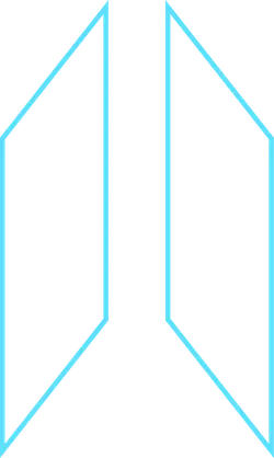 Blue Geometric Pattern - neon light - PNG Images