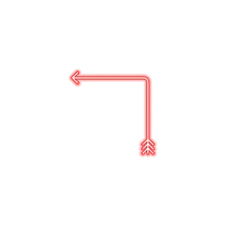 Red Neon Arrow - glowing - Free Download PNG