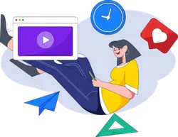 Girl Watching Video - leisure - High Resolution PNG