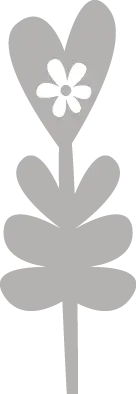 Heart Flower - simple pattern - High Resolution PNG