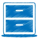 Filing Cabinet - blue - PNG Images