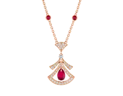 Ruby Diamond Necklace - necklace - High Resolution PNG