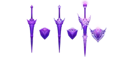 Purple Crystal Weapon Set - magic - Transparent Layer PNG