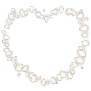 Heart Shape Pattern - heart shape - white lines - Transparent Layer PNG