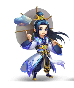 Magical Blue-Haired Man - magical staff - No Background PNG