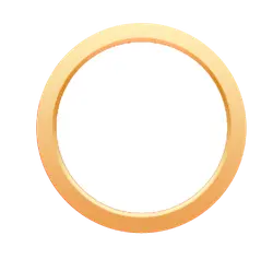 Gold Ring - simple - circle - Transparent Background PNG