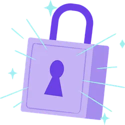 Purple Lock - PNG