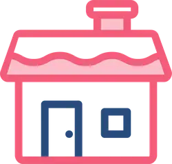 Pink Cottage - simple - Free Download PNG