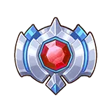Red Gem Badge - metal - High Resolution PNG