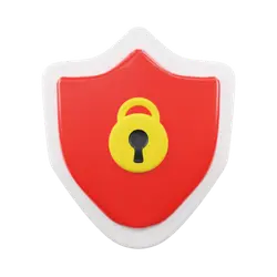 Security Shield - lock - red - PNG