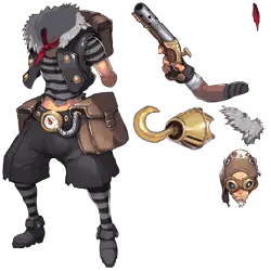 Pirate Character - weapons - PNG Images